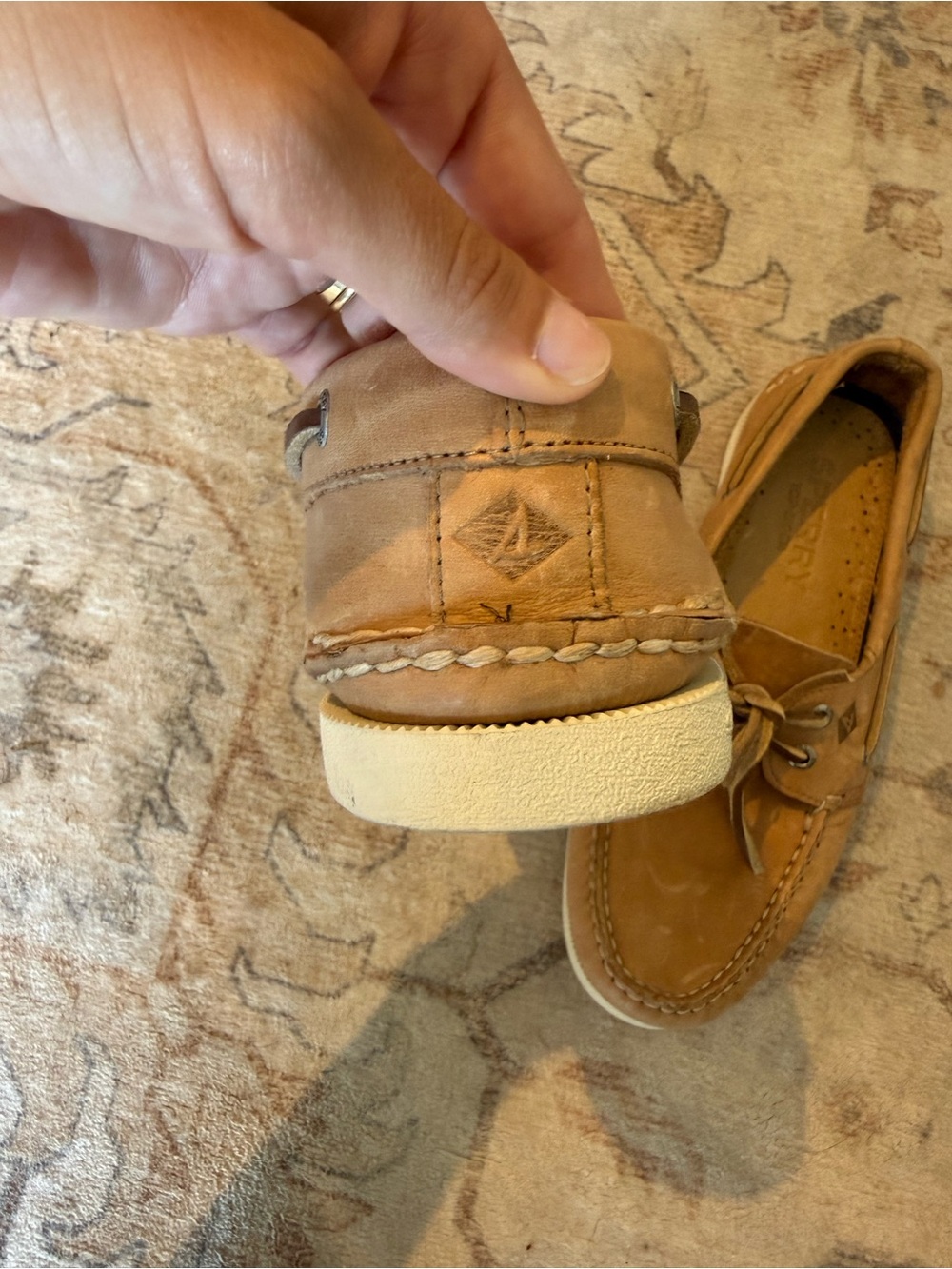 Sperry Tan Leather 2-Eye Boat Shoes - Picture 6 of 10